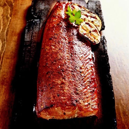 Cedar Planked Salmon With Bourbon Maple Glaze 2