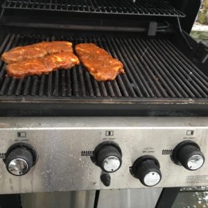 pork steaks on the grill IMG_1302