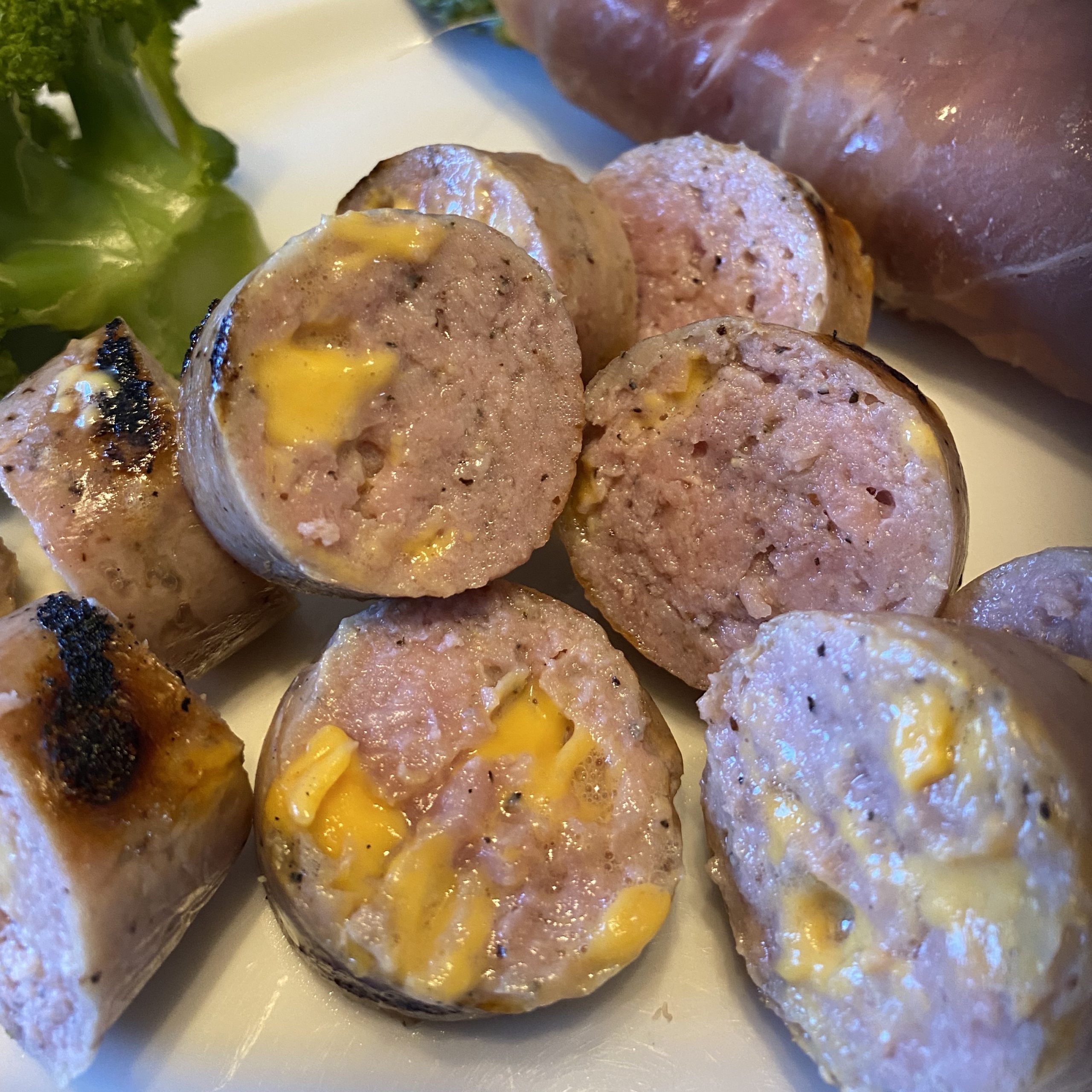 Cheddar Sausage Cooked Scaled